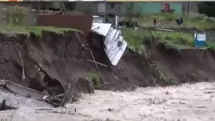 Casas cedieron ante el incremento del caudal del río Cunas en Pilcomayo / Captura: Canal N