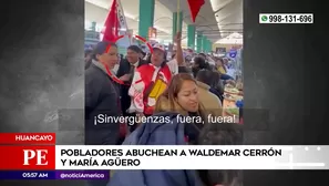 Waldemar Cerrón y María Agüero abucheados en Huancayo. Foto y video: América Noticias