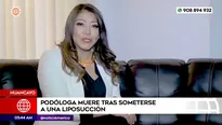 Podóloga murió tras someterse a liposucción en Huancayo. Foto y video: América Noticias