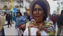 Los manifestantes en Huancayo liberaron el puente Peña. Foto: captura de TV