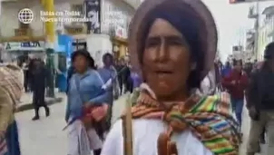 Los manifestantes en Huancayo liberaron el puente Peña. Foto: captura de TV