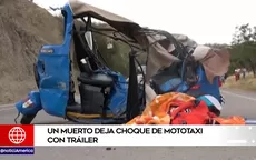 Huanta: Un muerto deja choque de mototaxi con tráiler  - Noticias de huanta