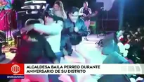 Alcaldesa sorprendió con un baile durante el aniversario de un distrito de Huánuco. Video: América Noticias