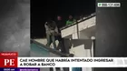 Huánuco: Capturan a hombre en el techo del Banco de la Nación