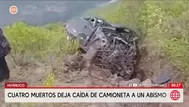 Huánuco: Cuatro muertos tras caída de camioneta a abismo