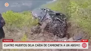 Huánuco: Cuatro muertos tras caída de camioneta a abismo. Foto y video: América Noticias
