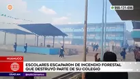 Incendio forestal destruyó parte de colegio en Huánuco. Foto y video: América Noticias