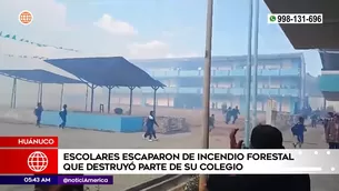 Incendio forestal destruyó parte de colegio en Huánuco. Foto y video: América Noticias