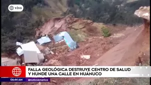 Falla geológica en Huánuco. Foto: América Noticias