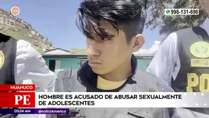 Hombre acusado de abusar sexualmente de adolescentes en Huánuco. Foto y video: América Noticias