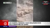 Derrumbe en cerro en Huánuco. Foto y video: América Noticias