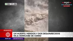 Derrumbe en cerro en Huánuco. Foto y video: América Noticias