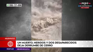 Derrumbe en cerro en Huánuco. Foto y video: América Noticias