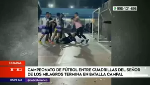 Pelea en campeonato de fútbol en Huaral. Foto y video: América Noticias