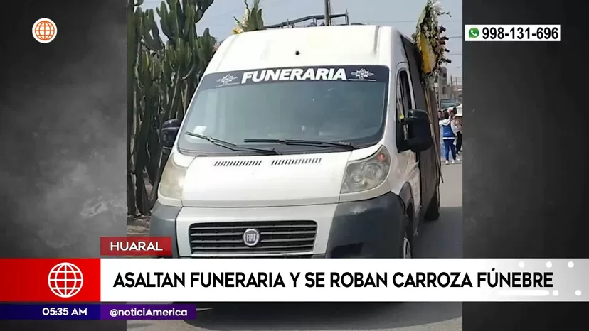 Huaral: Delincuentes asaltan funeraria y se llevan hasta la carroza fúnebre