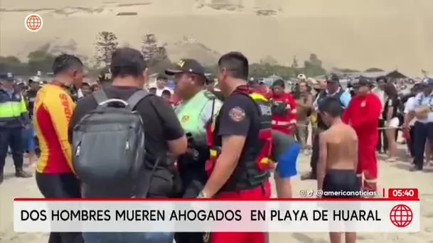 Dos hombres mueren ahogados tras rescatar a dos mujeres en playa de Huaral. Foto: América Noticias