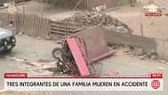 Huarochirí: Miembros de familia mueren tras caída de motocarguero