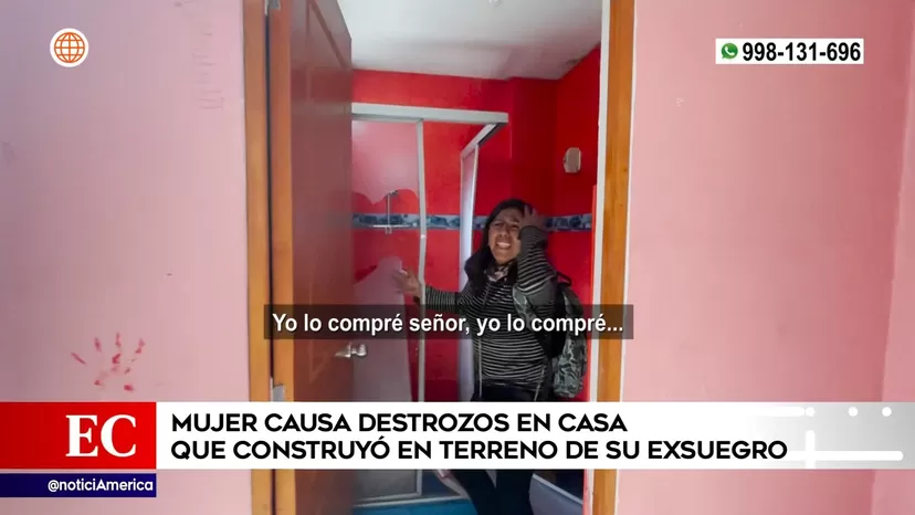 Huaycán: Mujer causa destrozos en casa que construyó en terreno de su exsuegro