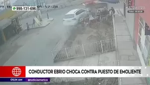 Cámara de vigilancia captó el aparatoso accidente.