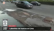 Huecos en pistas causan accidentes y daños en calles de Lima