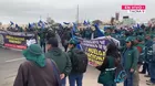 Huelga Nacional de trabajadores de Senasa bloquean frontera con Chile