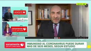 Elmer Huerta sobre inmunidad al coronavirus. América Noticias