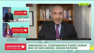 Elmer Huerta sobre inmunidad al coronavirus. América Noticias