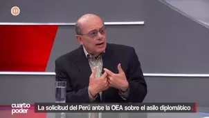 El canciller Hugo de Zela propuso en la OEA que los países deban consultar la situación jurídica del solicitante de asilo para evitar que se proteja a personas con procesos penales. Video: Cuarto Poder