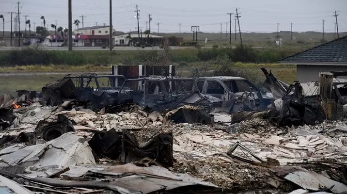 Huracán Harvey llegó a tierra firme. Foto: AFP Huracán Harvey llegó a tierra firme. Foto: AFP