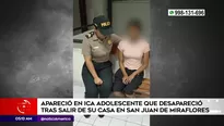 Apareció adolescente desaparecida. Foto y video: América Noticias 