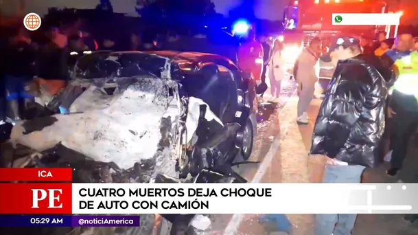 Accidente de tránsito en Ica. Foto: América Noticias