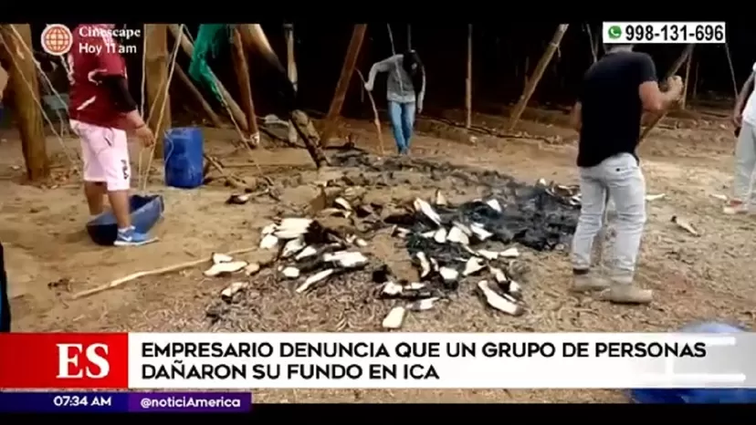 Ica: Empresario denunció que un grupo de personas dañó su fundo durante protestas