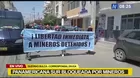 Ica: Mineros artesanales bloquean la Panamericana Sur 