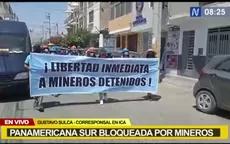 Ica: Mineros artesanales bloquean la Panamericana Sur  - Noticias de corea-sur