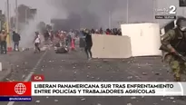 La Panamericana Sur fue desbloqueada. América Noticias