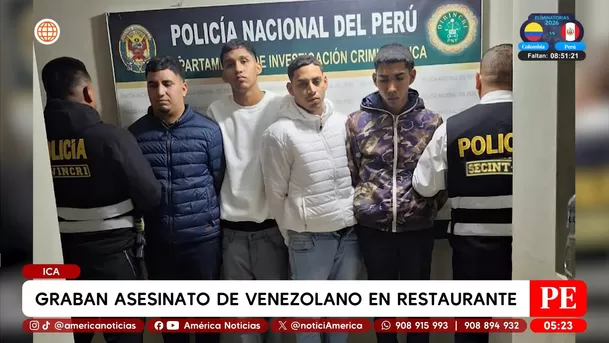 Graban asesinato de venezolano en restaurante en Ica. Foto: América Noticias