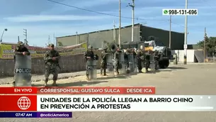 Policía Nacional en Ica. Foto y video: América Noticias