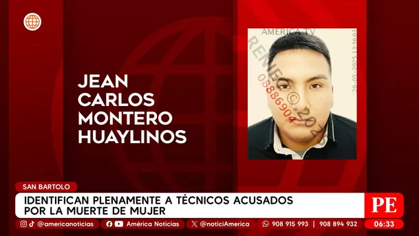 Identifican plenamiente a técnicos acusados por la muerte de mujer en San Bartolo. Foto: América Noticias