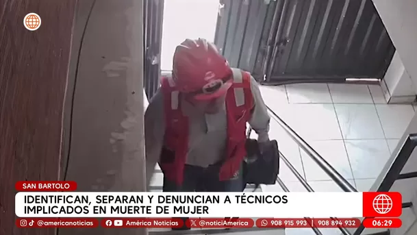 Identifican, separan y denuncian a técnicos implicados en muerte de mujer en San Bartolo. Foto: América Noticias