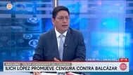 Ilich López promueve censura contra Balcázar por aviones F16