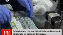 Dinero incautado por la Policía. América Noticias