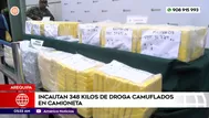 Incautan 348 kilos de droga camuflados en camioneta en Arequipa