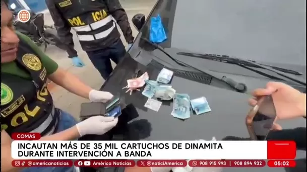 Incautan 35 mil cartuchos de dinamita en Comas tras megaoperativo. Foto: América Noticias