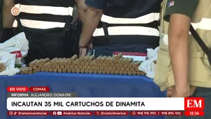 Incautan dinamita. América Noticias