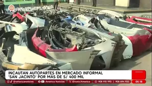 Incautan autopartes por S/ 400 mil en mercado San Jacinto. Foto y video: América Noticias