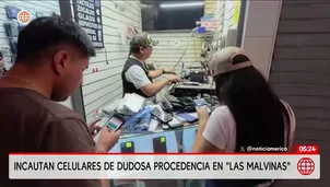 Policía incauta celulares valorizados en S/ 2 millones en Las Malvinas. Foto y video: América Noticias