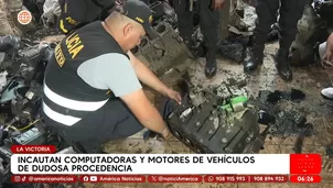 Incautan computadores y motores de vehículos de dudosa procedencia. Foto y video: AN