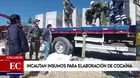 Incautan insumos camuflados en bloques de cemento para elaborar 56 toneladas de cocaína