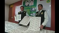 Policía incauta dinero falso. Foto: El Comercio