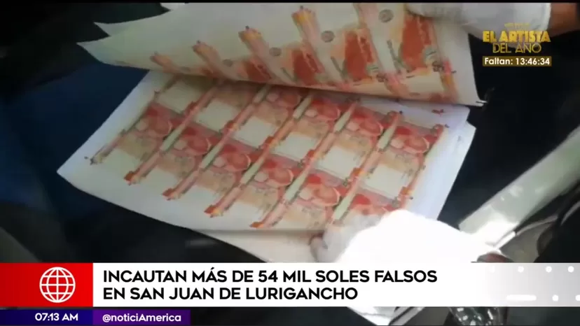 Incautan más de 54 mil soles falsos en San Juan de Lurigancho